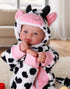 17-Inch 3+ 4 5 6 7 8 9 BABESIDE Baby Doll Girl - Soft Body Realistic Baby Doll with Blue Eyes and Cow Outfit