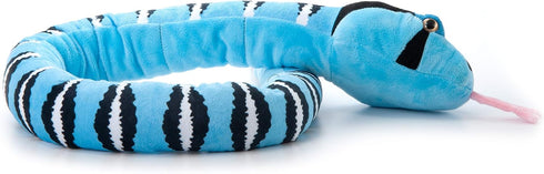 The Petting Zoo Blue Rock Rattlesnake Plush Toy, 54 inches, Gifts for Kids