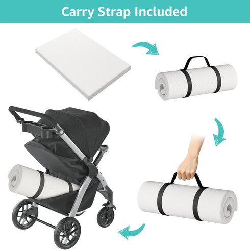 YENING Pack 38x26 Pack Organic Cotton and Play Mattress Pad Breathable Waterproof Baby Mattress for N Play Matress