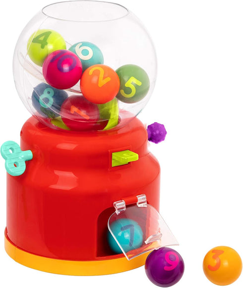 Battat Bubble Dispenser for Kids - Mini Vending Machine Toy with 10 Colorful Number Balls