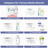2 3800mAH Portable Bottle Warmer Travel Baby Bottle Warmer for Breastmilk On The Go Travel Bottle Warmer Leak-Proof