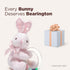 Bearington Baby Cottontail Plush Stuffed Animal - Pink Bunny Shaker Toy Ring Rattle, 5.5" Bunny Rattle