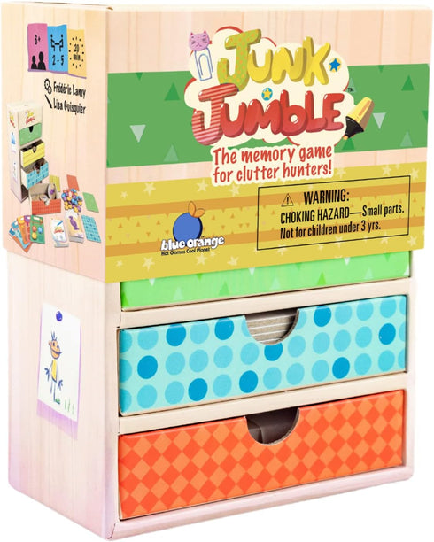 Junk Jumble Fun Memory Kids Board Game by Blue Orange Games, 2 to 5 Players for Ages 6+