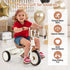 3 3-5 HONEY JOY Tricycle, Kids Trike Wheel Bike with Adjustable Seat, Removable Storage Basket, Tricycle for Years Old