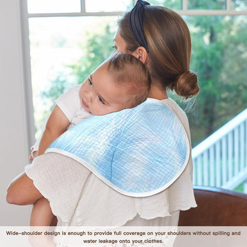 tplaotee 22x11in Light Blue Feather Cotton burping Cloths Good Absorbent? Baby wash Cloth for Unisex boy and Girl