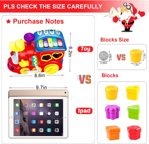 HSNEOI 1 6-12 12-18 1 2 3 Baby Toys for Year Old Boy Girl Gift Musical Train Baby Toys Months,Early Educational