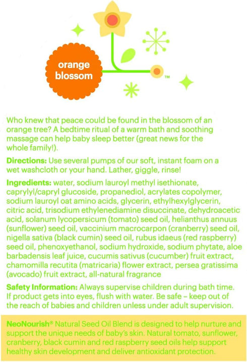 16oz, Packaging Babyganics Baby Shampoo + Body Wash Pump Bottle, Orange Blossom, , May Vary