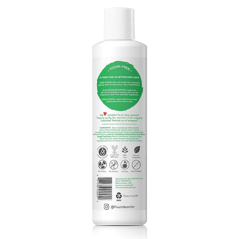 Fresh Monster 2-in-1 Kids Shampoo & Body Wash, Toxin-Free, Hypoallergenic, Natural Shampoo & Body Wash for Kids, Ocean Splash (8.5oz)