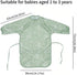 CoolaPeach 2-Pack 1 3 Long Sleeve Baby Bib,Coverall Baby Bibs for Eating,Waterproof,Attaches to Highchair&Table,Ages