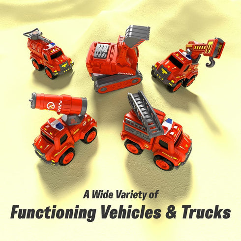 5 1 Funny Boo Transforming Robot Toys for Boys Metal Fire Rescue Vehicle Deformation Toy in Educational STEM Toys