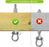 BeneLabel Heavy Duty Swing Hangers with Bearings, Set of 2 Stainless Steel Hardware for Hanging Hammocks, 1500LB