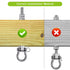 BeneLabel 6Pcs Heavy Duty Stainless Steel Swing Hooks, Permanent Antirust Wood Beam & I-Beam Hanger for Yoga Hammock
