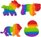 only U Animals Pop Fidget Toys Set, Silicone Rainbow Dinosaur Popper Fidget Set for
