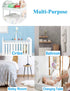 3-Tier Volnamal Diaper Caddy Organizer, Movable Diaper Cart with Wheels, Newborn Essentials Must Haves, Diaper Caddy