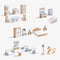 ROBOTIME Dollhouse Furniture, Wooden Doll House Furniture Set, 23 PCS Doll House