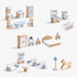 ROBOTIME Dollhouse Furniture, Wooden Doll House Furniture Set, 23 PCS Doll House