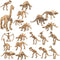24pcs Dinosaur Fossil Skeletons, 3.7 Inch Assorted Figures for Educational Science Play and Party Decorations
