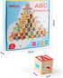 1-3 36 1.7" Wooden ABC Toy Building Blocks for Toddlers PCS Wood Alphabet Number Blocks for Stacking Learning Preschool