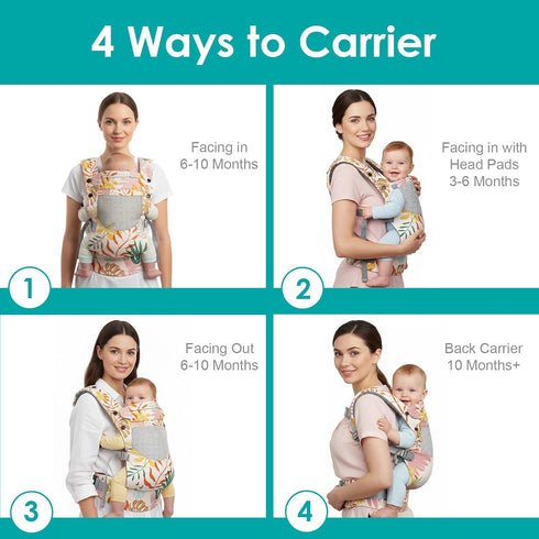 Cozy, 7-66lbs 3-36 YooxArmor Baby Carrier, Ergonomic, Breathable & Lightweight Infant Carriers for with Lumbar Support