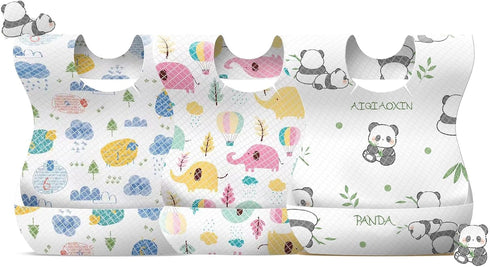 30/60Pcs Individually Packaged Baby Disposable Bibs, Soft, Leak Proof, Suitable for Traveling