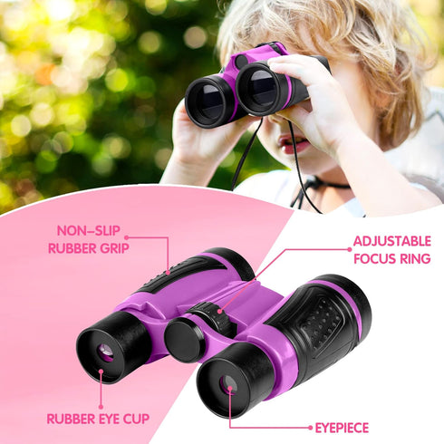 3-12 INNOCHEER Explorer Kit & Bug Catcher Kit for Kids Outdoor Exploration for Boys Girls Years Old (Purple)