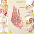 Moudou 3 Pack, 12 12 Inch Strawberry Baby Muslin Washcloths Absorbent Soft Cotton Baby Bath Face Towels Burp Cloths