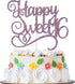 Happy Sweet 16 Cake Topper - Sweet 16 Birthday Decorations for Girls/Boys in Purple Glitter