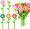 ZJoey 10 Pcs Plush Sunflower Flower Stuffed Bendable Stems Plush Bouquet Toy Soft