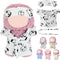 Simgoing 17cm Doll Clothes Pajamas Set with Eye Mask Good Night Bathrobe, Bathrobe