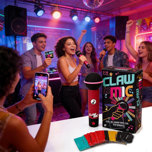 Generic 250 8 (2-10 Mic Karaoke Party Game - Hilarious Singing Challenge for Families & Friends with Song Lyrics