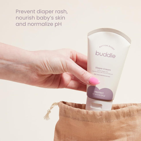 Bottom Buddy Diaper Cream + Wonder Baby Wipes Bundle - Pediatric Tested, Gentle on Sensitive Skin, No Parabens