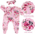 20 inch Set 17-20 Inch Aori Lifelike Reborn Baby Dolls Clothes Purple Clothing Floral Jumpsuits for Newborn Girl Doll