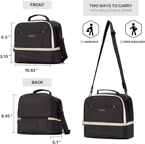 Breast Pump Bag Cooler Compartment for Breast Pump - Cooler and Moistureproof Bag Double Layer for Mother Breast Milk