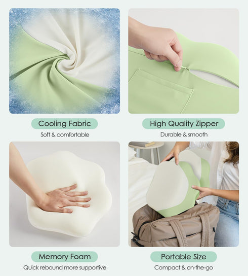 Memory Foam Pregnancy Pillows for Sleeping, Side Sleeper Maternity Pillow Support for Back Belly HIPS, Adjustable Wedge