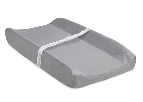 Plush Grey Contoured Changing Pad by Delta Children