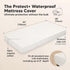 2-Pack 52" 28" Waterproof Crib Mattress Protector Cover Fitted - Quiet Baby Crib Mattress Pad Sheets, x Soft Quilted