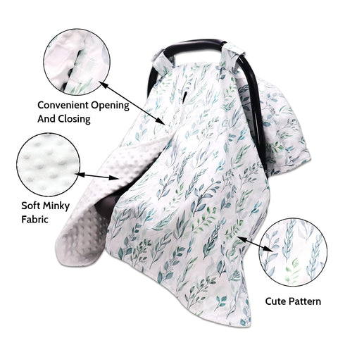 2 1 DILIMI Car Seat Covers for Babies, Peekaboo Opening Infant Car Seat Canopy for Baby Boys Girls, in Mom Nursing
