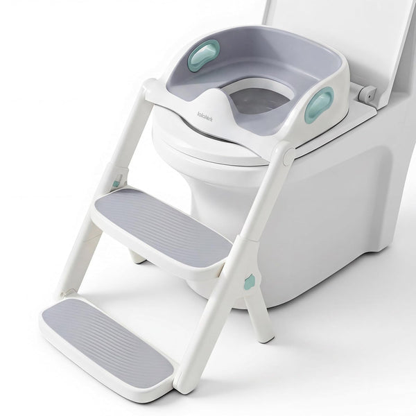 lalalark Potty Training Seat, 2-in-1 Toddler Toilet Seat with Steps, Upgrade Potty Step