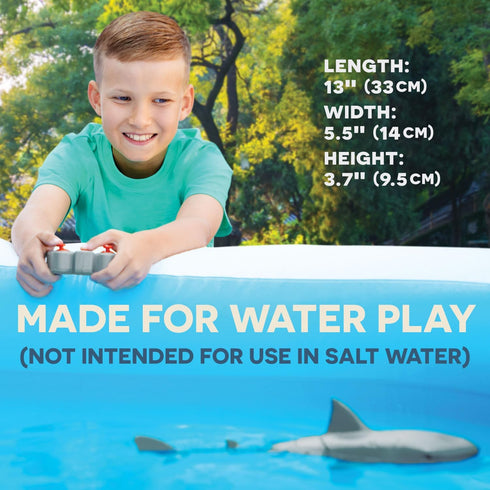 Swimming 6+ Terra by Battat Shark Radio Control Toy Electronic Water Animal for Pool & Bath Remote Controlled Fun
