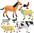 Click N' Play Jumbo Farm Animal Playset, Assorted 7-Piece Realistically Designed Plastic Figurines
