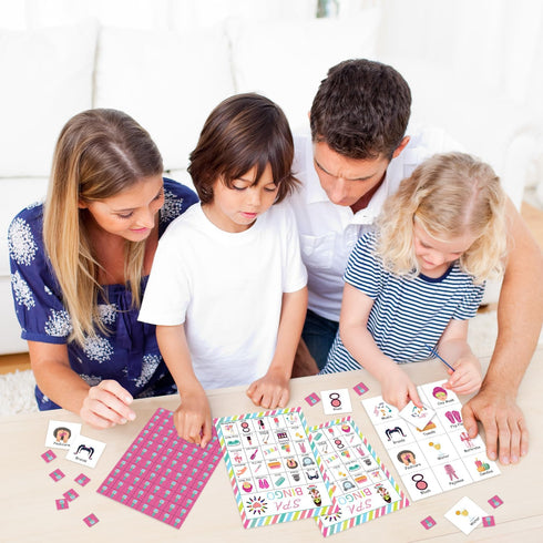 Qssfdgg 24 -03 Spa Party Bingo Cards, Player Beauty Themed Party Bingo Game for Family Adult, Sleepover Party Favor