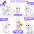 Ylpaprm White Walking Pony with Leash Toy Horses Electric Ponie That Walks,Plush Horse Toy for Kid Talking Musical