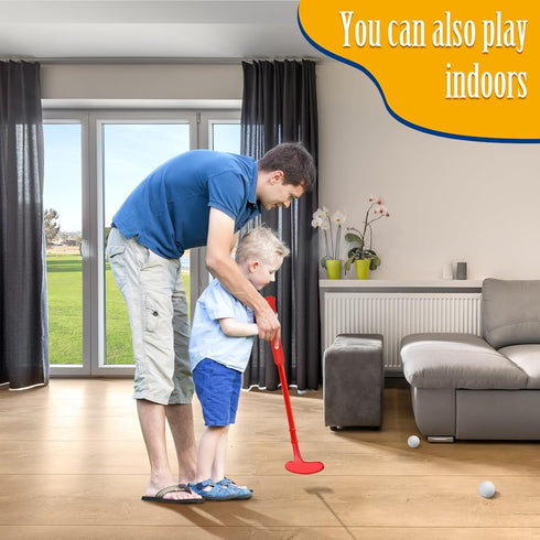 Set,Outdoor/Indoor Plastic Mini Golf Clubs for Toddlers,Kids Golf Clubs Golf Toys Christmas Birthday Present for Boys