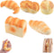 Anboor 5 Pcs Bread Squishies Artificial Fake Toast Bread, Croissant,French Bread, Challah,