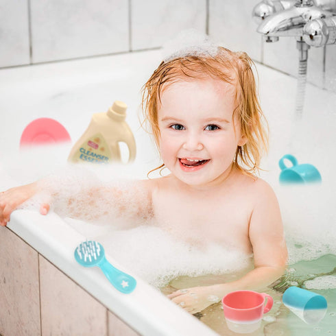 CUTE STONE Color Changing Play Kitchen Sink Toys, Electric Dishwasher with Running Water, Pretend Play