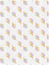 Jynexis 52x28 Ice Cream White Pink Pattern Baby Crib Sheets, Cotton Fitted Crib Sheet, Soft Breathable, Fits Standard
