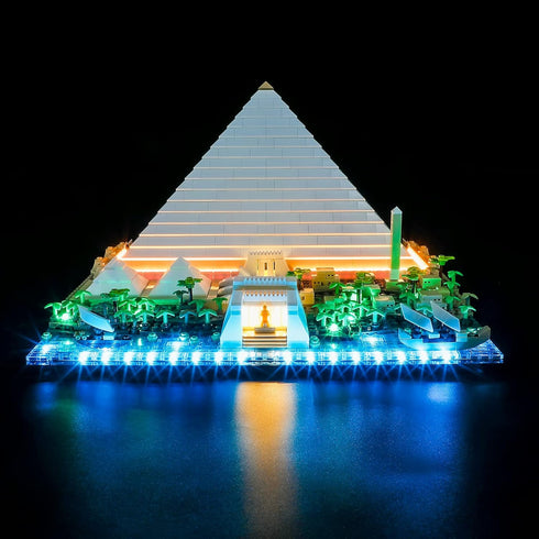 BRIKSMAX LED Lighting Kit for LEGO-21058 Great Pyramid of Giza, Compatible with Architecture Building Blocks