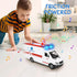 3-5 4 Sets 3 4 Toy Ambulance Boys Age With Different Flashing Lights & Sound, Back And Side Doors Open Friction-Powered