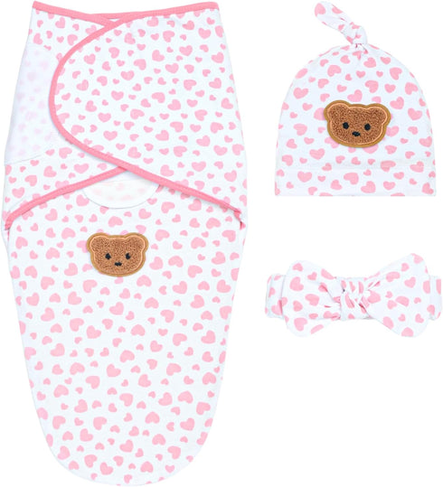 Organic Cotton Baby Swaddle Sleep Sack 0-3 Months - Set w/Swaddle Blanket,