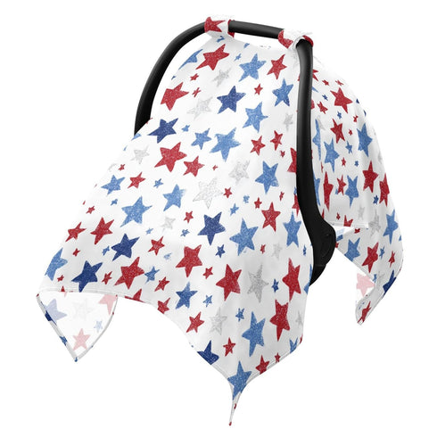 Mazeann July 4th Stars Car Seat Cover Baby Breathable Soft Infant Carseat Covers